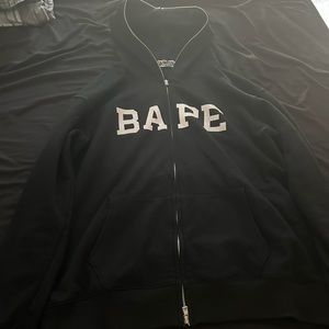 Bape Black Zip Up Sweater